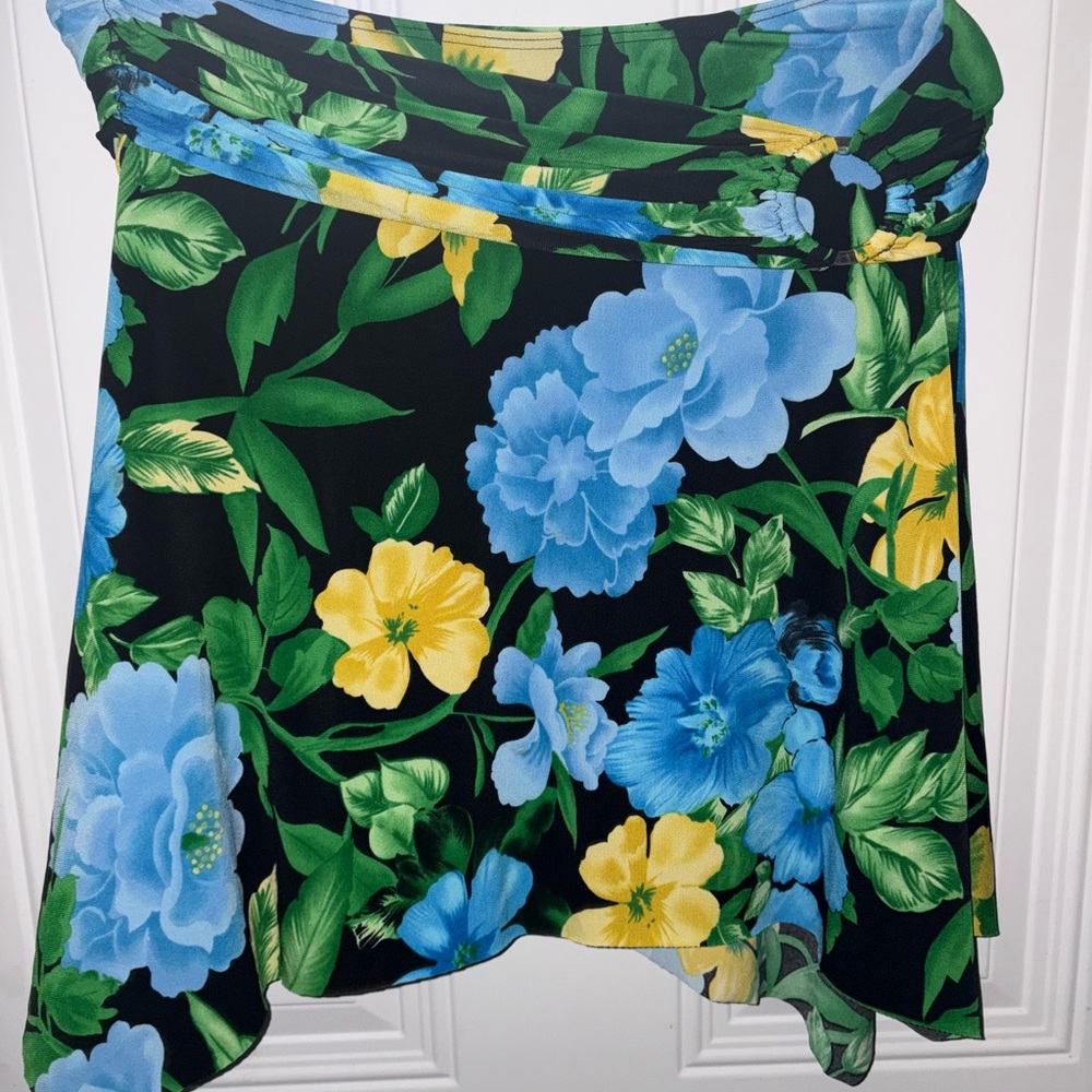 Cache Floral Skirt - Blue, Yellow, Green